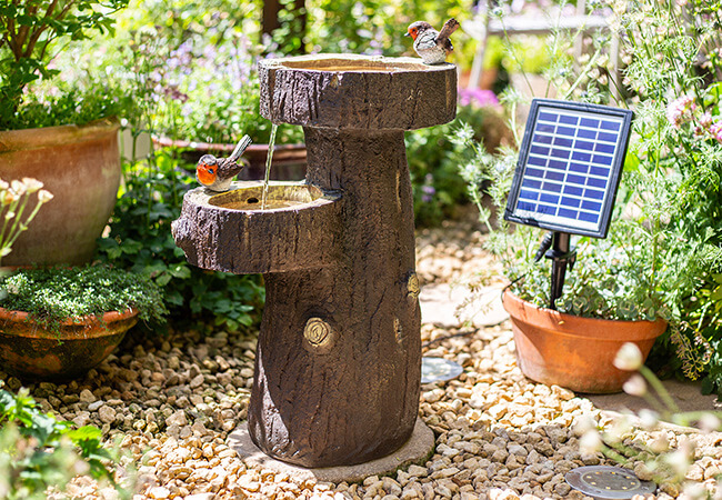 Image of Easy Fountain Robin Springs Night and Day Solar Water Feature