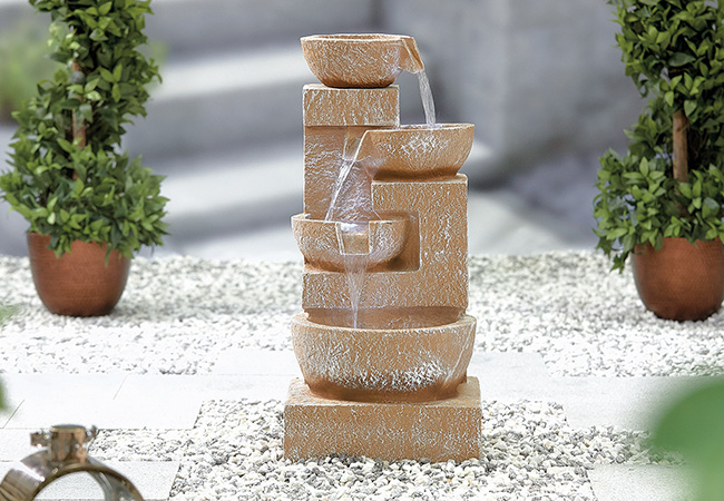 Image of Easy Fountain Sparkling Bowls Garden Water Feature