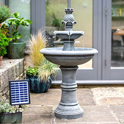 Small Image of Easy Fountain Angelica Tiered Night and Day Solar Water Feature