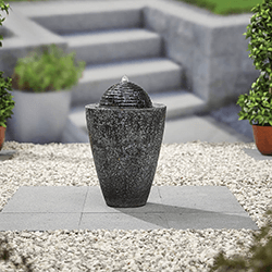 Image of Kelkay Modern Collection Dappled Column Water Feature