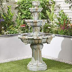 Small Image of Easy Fountain Lioness Fountain Garden Water Feature