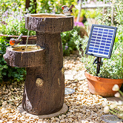 Small Image of Easy Fountain Robin Springs Night and Day Solar Water Feature
