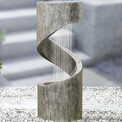 Image of Kelkay Modern Collection Spiral Showers Water Feature with LEDs