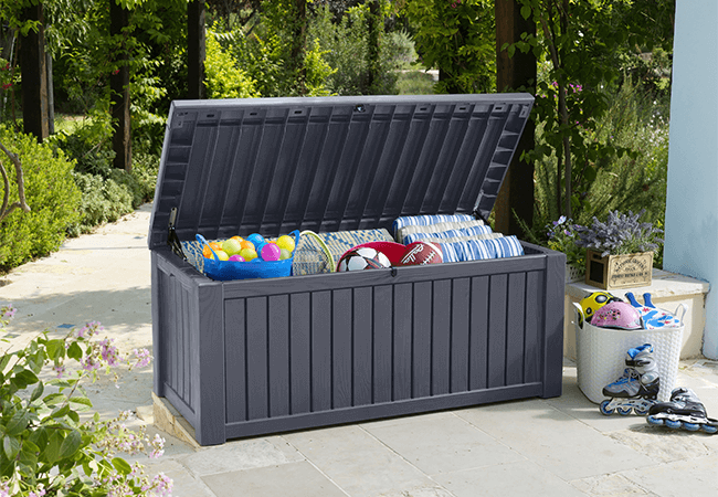 Image of Keter Rockwood Storage Box - Anthracite