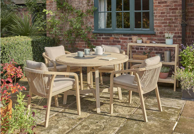 Image of Kettler Cora Rope 4 Seater Dining Set