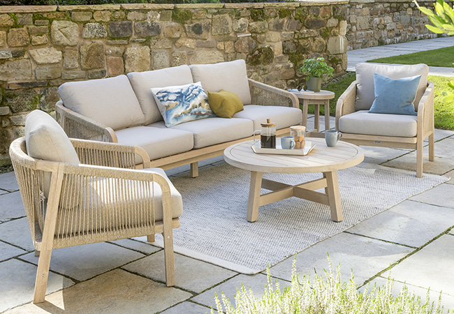 Image of Kettler Cora Rope 3 Seater Sofa Lounge Set