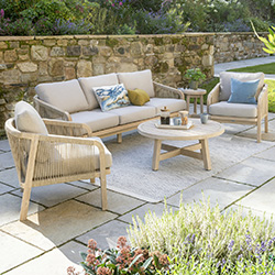 Image of Kettler Cora Rope 3 Seater Sofa Lounge Set