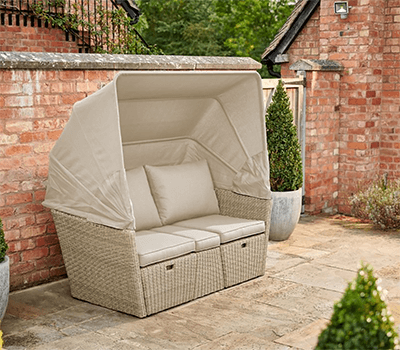 Image of EX DISPLAY / COLLECTION ONLY Kettler Palma Daybed in Oyster