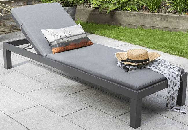 Image of Kettler Elba Lounger with Signature Cushions in Anthracite