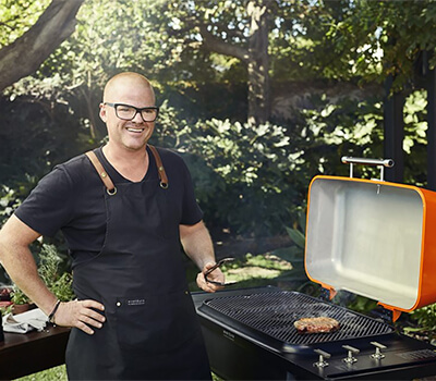 Image of Everdure Furnace Gas BBQ in Orange