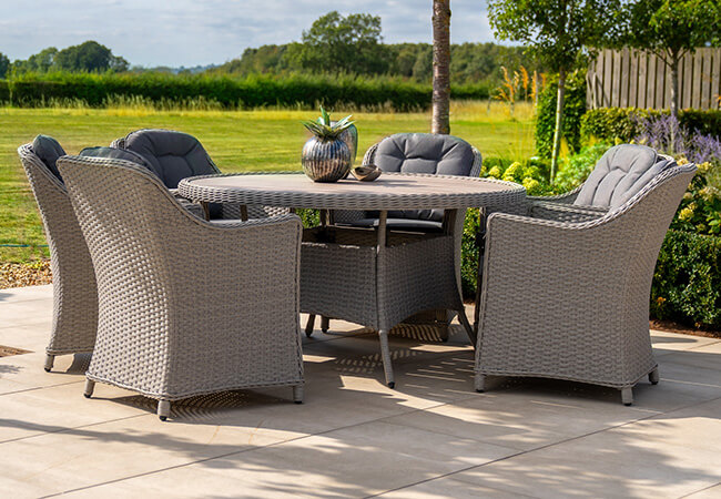 Image of Kettler Foxley 6 Seat Dining Set with Eco Wood Table - NO PARASOL