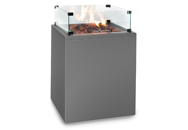 Image of Kettler Kalos Universal 52cm Square Fire Pit with Glass Surround