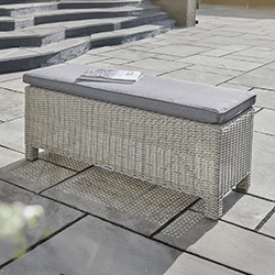 Image of Kettler Palma Signature Bench in White Wash/Taupe