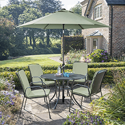 Small Image of Kettler Savita 4 Seat Round Dining Set - Sage