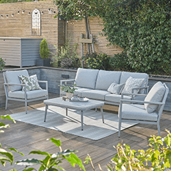 Small Image of Kettler Trento 5 Seat Lounge Set in Pebble