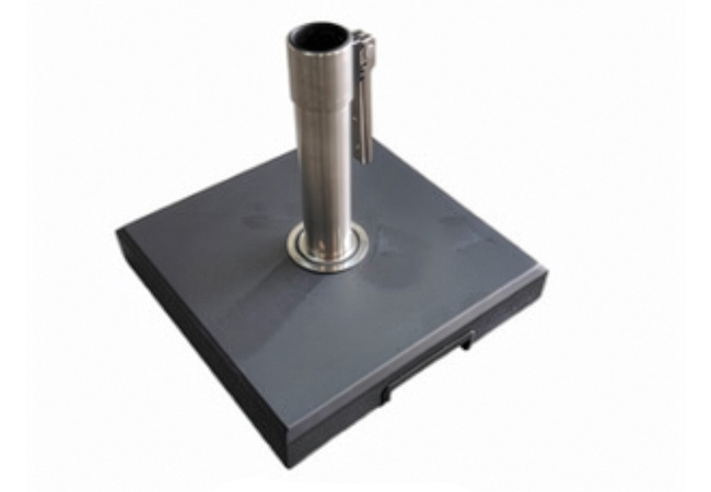 Image of Kettler Parasol Base 20kg - Aluminium Concrete - Press Hold Pole