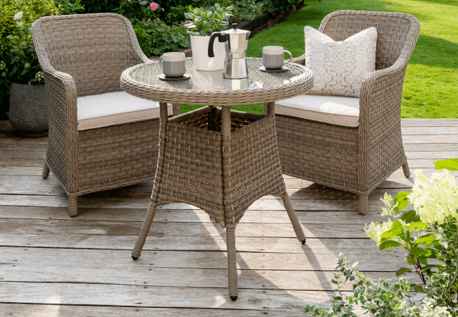 Image of Kettler Charlbury Bistro Set with Signature Cushions