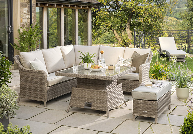 Image of EX DISPLAY / COLLECTION ONLY Kettler Charlbury Mini Corner Set with Signature Cushions