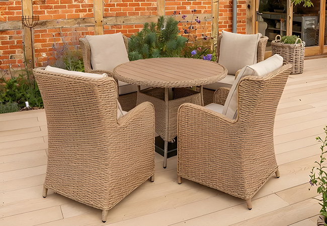 Image of Kettler Derwent 4 Seat Dining Set - No Parasol