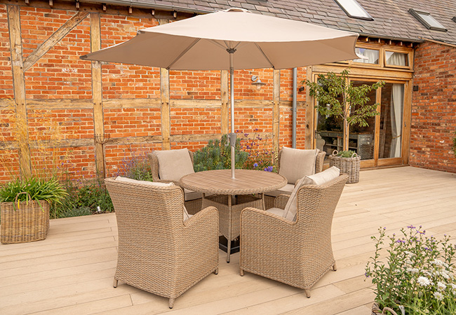 Image of Kettler Derwent 4 Seat Dining Set