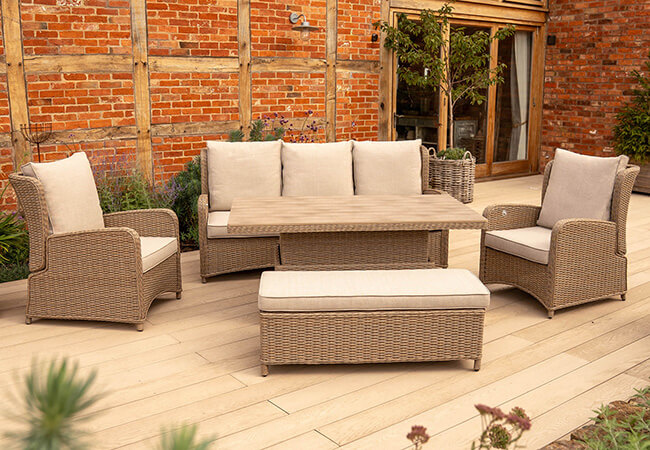 Image of Kettler Derwent Lounge Set with 3-Seat Reclining Sofa