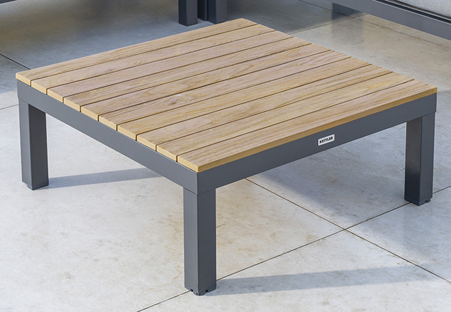 Image of Kettler Elba Teak Coffee Table - Anthracite/Teak