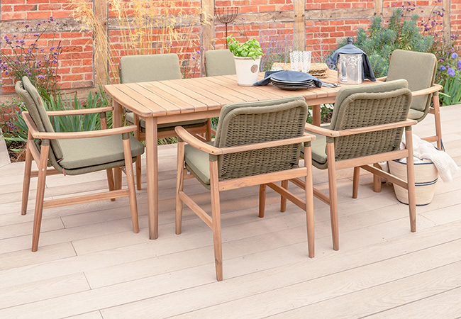 Image of Kettler Meadow 6 Seat Rectangular Dining Set