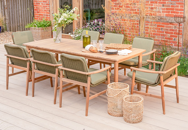 Image of Kettler Meadow 8 Seat Rectangular Dining Set