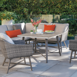 Image of EX-DISPLAY / COLLECTION ONLY - Kettler LaMode Weave Corner Sofa Dining Set