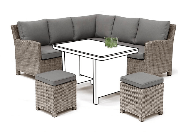 Image of EX-DISPLAY / COLLECTION ONLY - Kettler Palma Mini Corner Sofa Seating Set in Rattan - NO TABLE