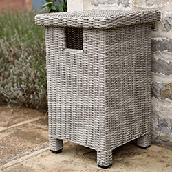 Image of Kettler Palma Low Gas Bottle Storage Unit in White Wash
