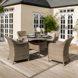 Image of Kettler Charlbury 4 Seat Dining Set with Signature Cushions