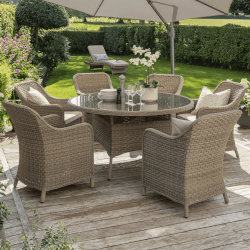 Image of Kettler Charlbury 6 Seat Dining Set with Signature Cushions