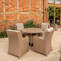 Small Image of Kettler Derwent 4 Seat Dining Set - No Parasol