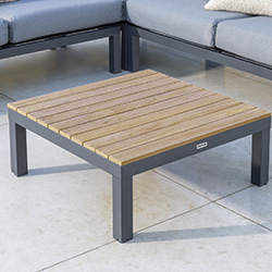 Small Image of Kettler Elba Teak Coffee Table - Anthracite/Teak