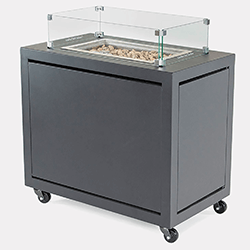 Small Image of Kettler Elba Fire Pit Station in Grey