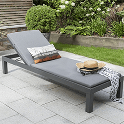 Image of Kettler Elba Lounger with Signature Cushions in Anthracite