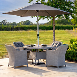 Image of Kettler Foxley 4 Seat Dining Set with 120cm Table