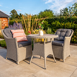 Image of Kettler Foxley 2 Seat Bistro Set with 70cm Eco Wood Table