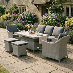 Small Image of Kettler Foxley Sofa Set with Adjustable Table