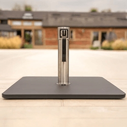 Image of Kettler Parasol Base Plain Steel 30Kg - Press Hold Pole