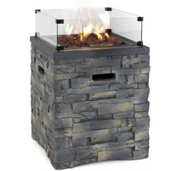 Image of Kettler Kalos Universal Stone 52cm Square Fire Pit