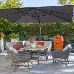 Image of EX-DISPLAY / COLLECTION ONLY - Kettler LaMode Weave Corner Sofa Dining Set