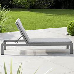 Image of Kettler Sunlounger with Cushion in Pebble