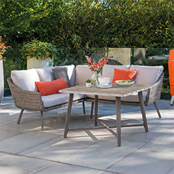 Small Image of Kettler LaMode Weave Corner Sofa Dining Set - NO CHAIRS