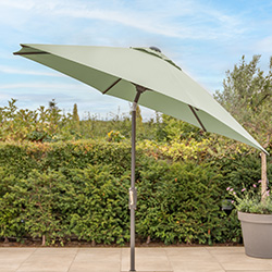 Image of Kettler 3.0m Wind-Up with Auto Tilt & Night Cover - Grey Frame / Sage Canopy