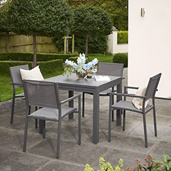 Image of Kettler Menos Sento 4 Seater Dining Set with Extendable Table