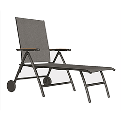 Image of EX-DISPLAY/COLLECTION ONLY Kettler Surf Active Folding Lounger in Iron Grey