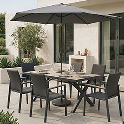 Small Image of Kettler Tudor 6 Seat Rectangular Dining Set