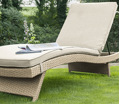 Image of Kettler Universal Weave Lounger - Oyster and Stone